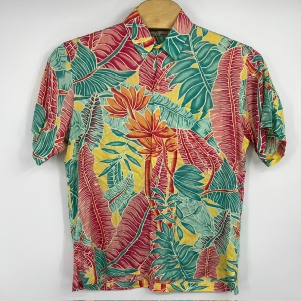 Kenny Flowers Men's Island Classics Tropical Leaf Floral Button Down Shirt
